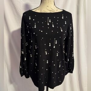 Chicos sweater with rhinestone’s NWT